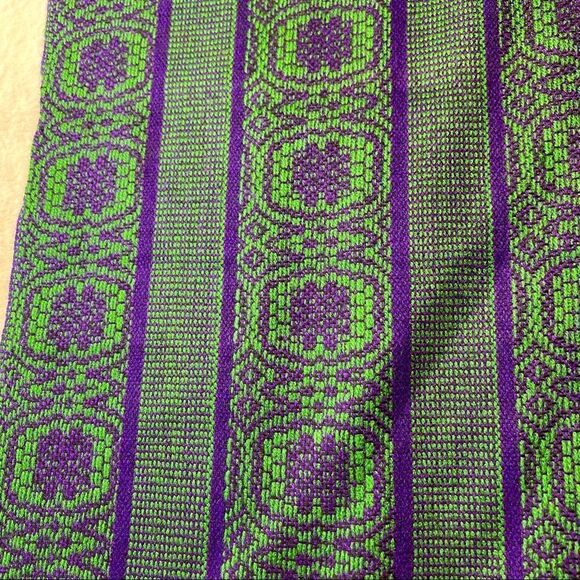 Large Green and Purple Scarf/Shawl - Picture 4 of 5